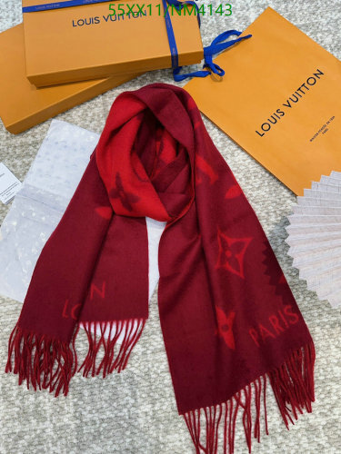 Louis Vuitton Red Monogram Classic Scarf 45-190cm - Timeless Elegance