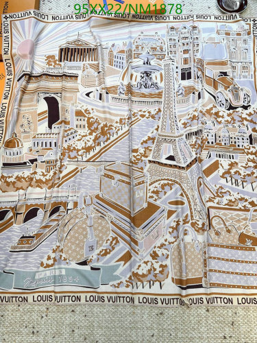 Louis Vuitton Silk and Cashmere Blend Scarf 140cm - Parisian Landmark Design