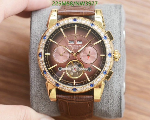 Patek Philippe Gold-Tone Stainless Steel Automatic Watch with Leather Strap