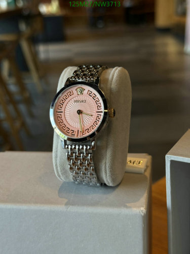 Versace Women's Watch, 35mm Stainless Steel Band, Quartz Movement - Pink Dial