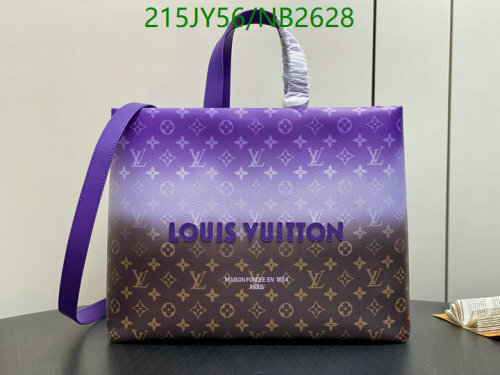 Louis Vuitton 13923 Purple Coated Canvas Tote Bag, 40 x 32 x 16 cm