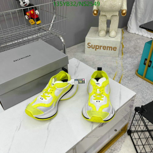 Balenciaga Runner Sneakers in White and Fluorescent Yellow for Women