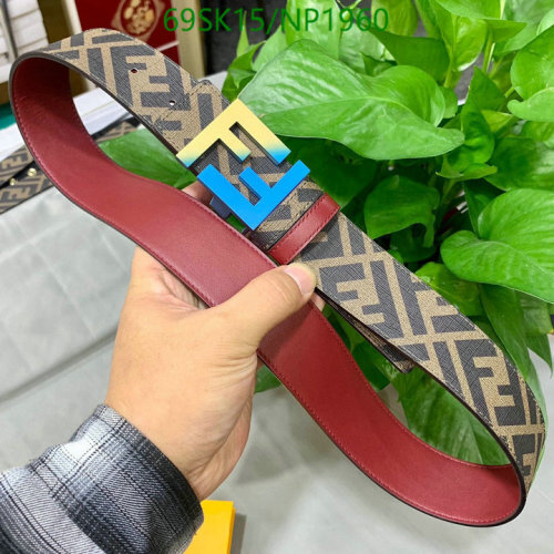 Fendi FF Logo Belt - Cowhide Leather, 4.0cm Width, Adjustable Length