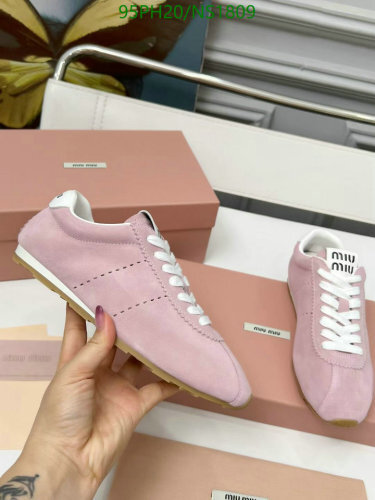 Miu Miu Women's Pink Suede Low-Top Sneakers Lace-Up Casual Shoes, Size EU35-41