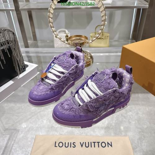 Louis Vuitton JS82 Purple Mesh Sneakers, Unisex EU34-46