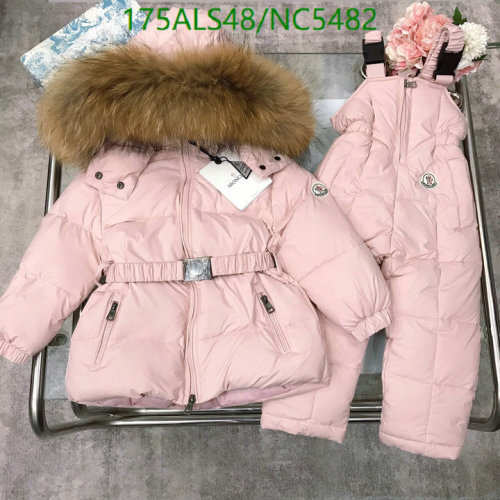 Moncler Kids Pink Fur-Trimmed Down Padded Jacket and Pants Set - Size 90-150