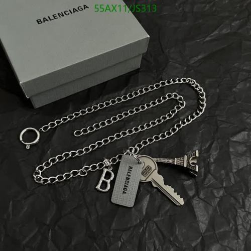 Balenciaga Silver-Tone Initial B Charm Chain Necklace, Elegant and Stylish 7 Balenciaga Silver-Tone Initial B Charm Chain Necklace, Elegant and Stylish