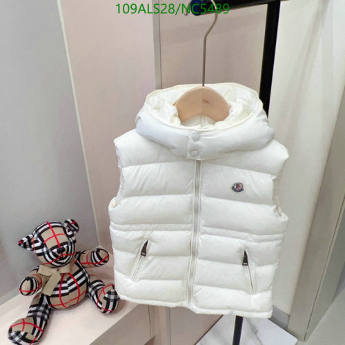 Moncler Kids' White Down Padded Hooded Vest - Warm, Stylish, and Comfortable