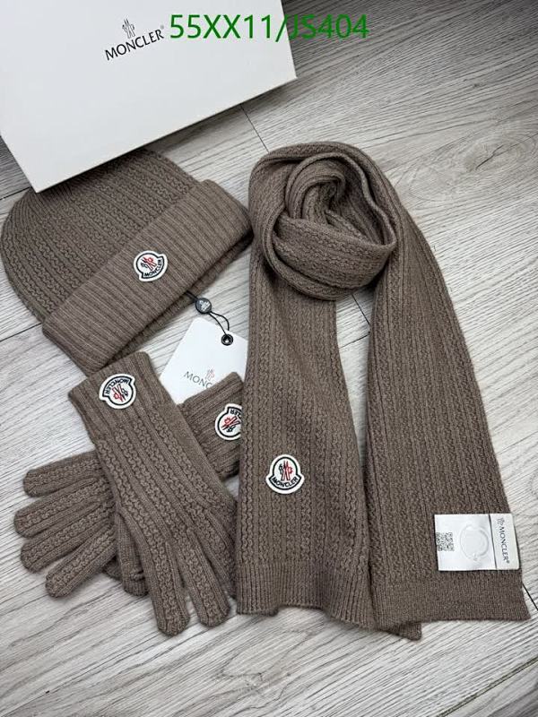 Moncler Wool Blend Knit Scarf, Hat, and Gloves Set - Warm and Stylish