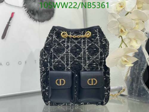 Dior Backpack, Genuine Leather and Canvas, 25*20*10.5CM - Model 1920