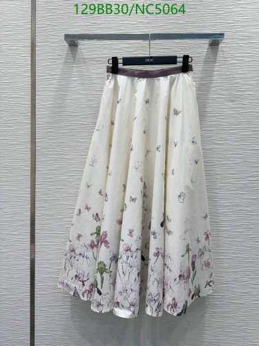 Dior Floral Print Cotton Midi Skirt, Elegant A-Line Silhouette, Size S-M-L 2 Dior Floral Print Cotton Midi Skirt, Elegant A-Line Silhouette, Size S-M-L