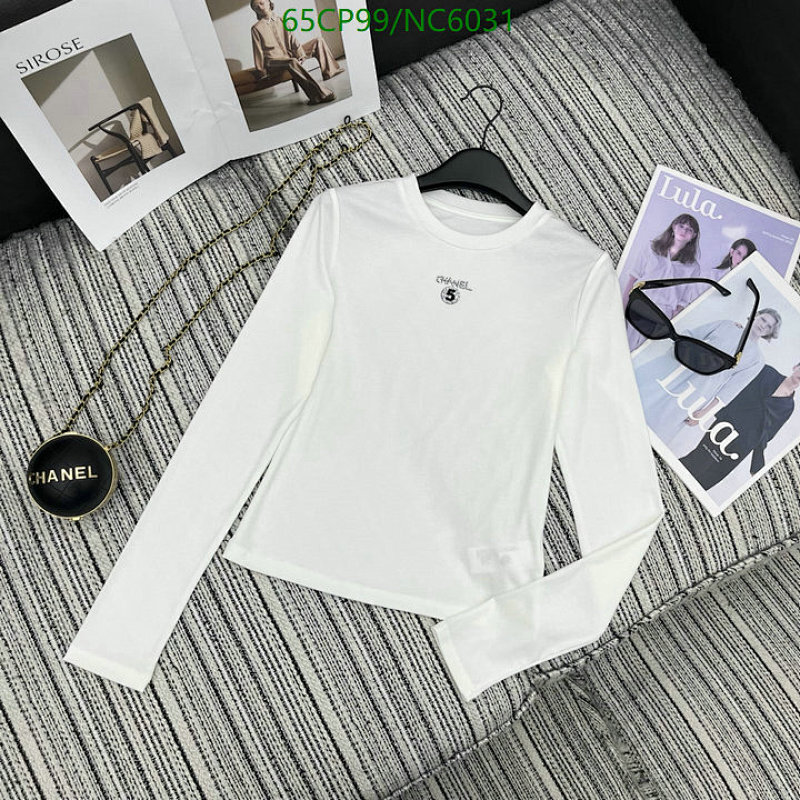 Chanel Women's White Cotton Long Sleeve T-Shirt, Size S-M-L