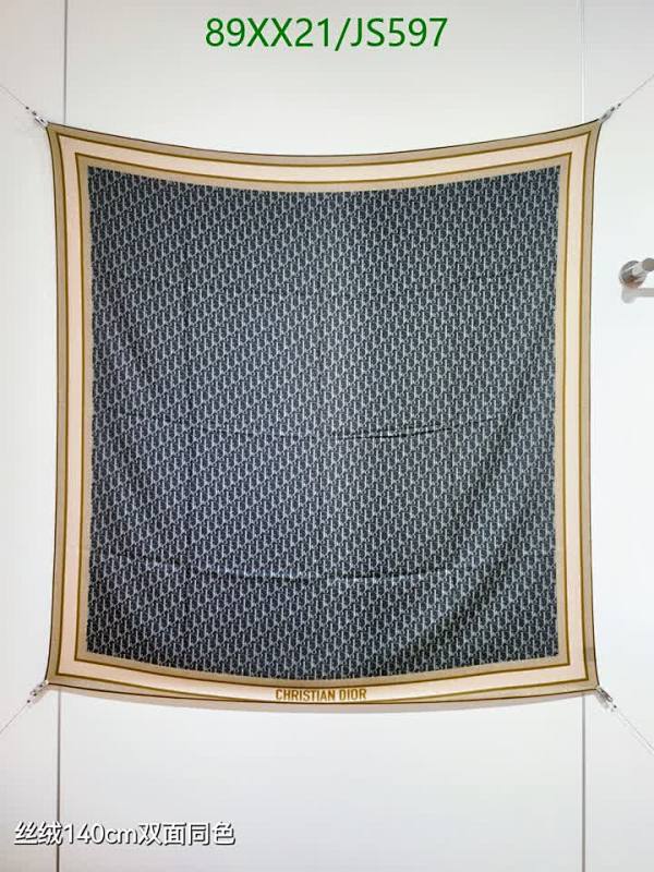 Christian Dior Scarf Silk Cashmere Blend 140cm - Elegant Design 4 Christian Dior Scarf Silk Cashmere Blend 140cm - Elegant Design