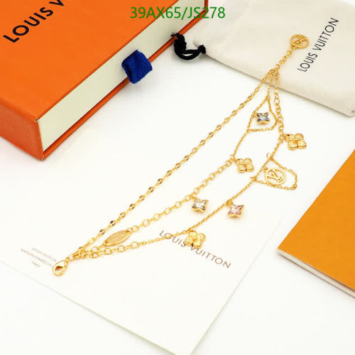 Louis Vuitton Gold-Tone Charm Bracelet with Iconic Monogram - JS278