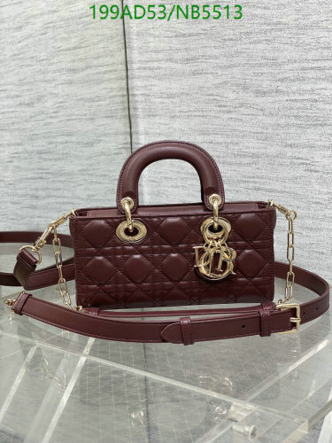 Dior Lady Dior Burgundy Sheepskin Bag, 22.5cm - Timeless Elegance