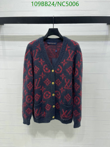 Louis Vuitton Wool Cardigan with Signature Monogram, Button-Down, S-M-L Sizes
