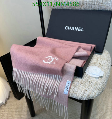 Elegant Chanel Scarf in Pink, 35-180cm - NM4586