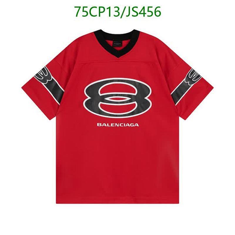 Balenciaga Men's Red Cotton Jersey T-Shirt with Logo Print - XS to L