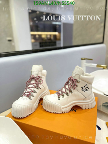 Louis Vuitton Women's White Leather Ankle Boots Size EU34-41