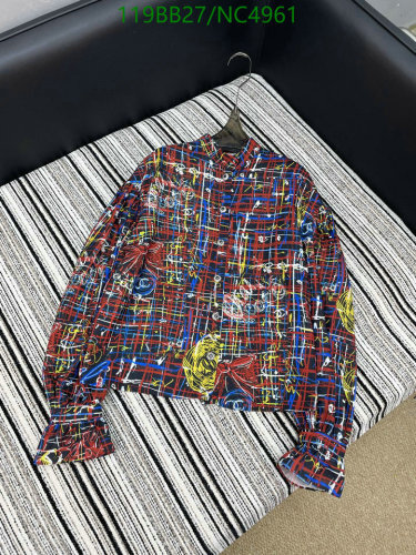 Chanel Printed Cotton Long Sleeve Blouse, Colorful Artistic Pattern, Women's Clothing