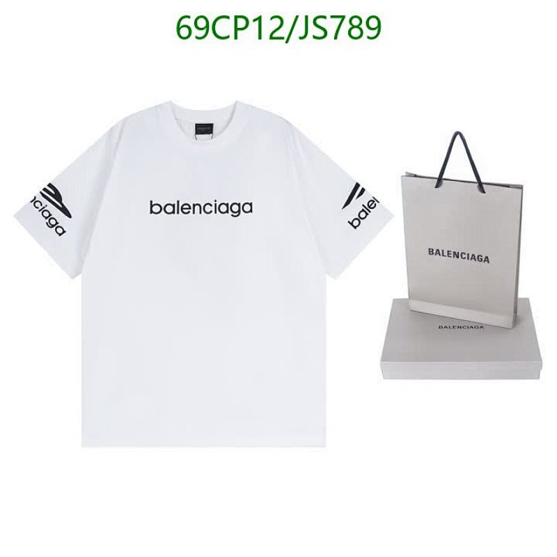 Balenciagaa Cotton T-Shirt | Short Sleeve Crew Neck Tee | XS-L, White