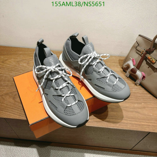 Hermès Men's Genuine Leather Sneakers - Stylish, Comfortable, and Durable