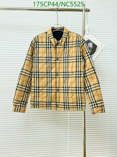 Burberry Quilted Plaid Down Jacket, Lightweight Warm Unisex Outerwear