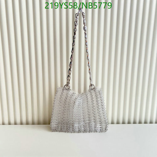 Paco Rabanne Silver Metal Sequins Chain Shoulder Bag, 24*20*2.5CM