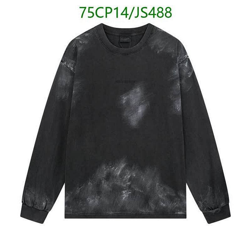 Balenciaga Distressed Effect Long Sleeve T-Shirt, Cotton, Unisex Design