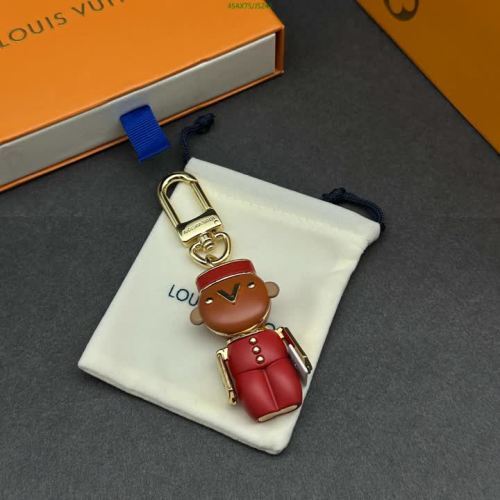 Louis Vuitton Vivienne Bag Charm Key Holder - Red/Brown, Gold Hardware
