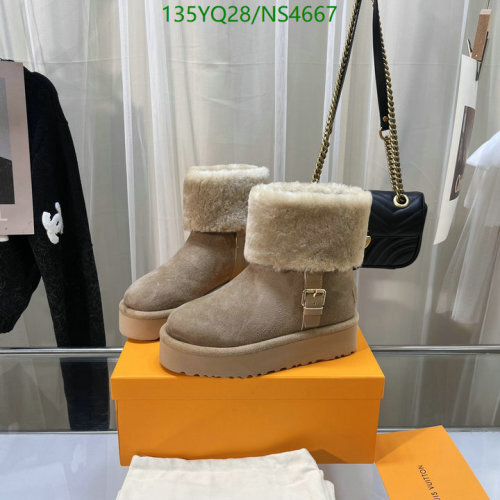 Louis Vuitton Women's Pilote Shearling Lined Ankle Boots - Beige Cowhide & Wool 5 Cowhide & Wool Platform Ankle Boots for Women, Comfortable & Stylish