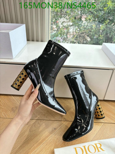Dior Black Patent Leather Ankle Boots with Gold Detailed Heel - EU35-EU41