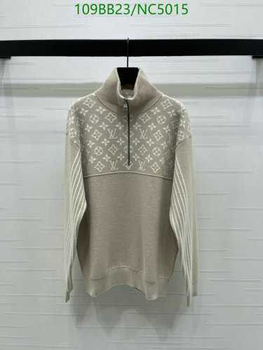 Louis Vuitton Wool Blend Half-Zip Pullover Sweater with Monogram Pattern 3 Louis Vuitton Wool Blend Half-Zip Pullover Sweater with Monogram Pattern
