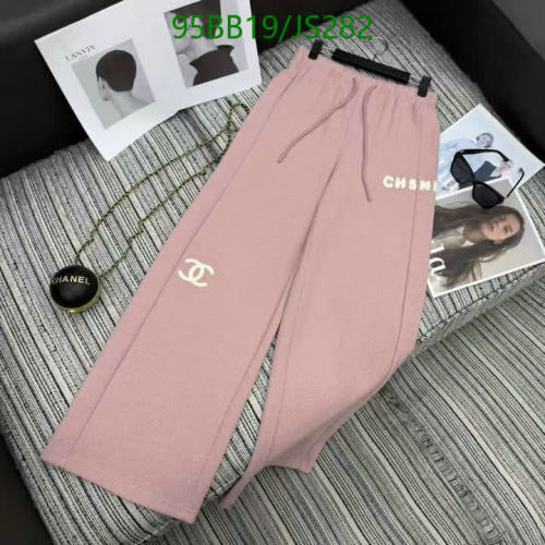 Chanel Women's Pink Polyester Blend Casual Pants Trousers