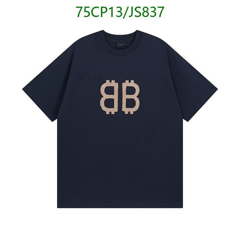 Balenciaga Men's Navy Cotton T-Shirt with BB Logo - Stylish and Comfortable 6 Balenciaga Men's Navy Cotton T-Shirt with BB Logo - Stylish and Comfortable