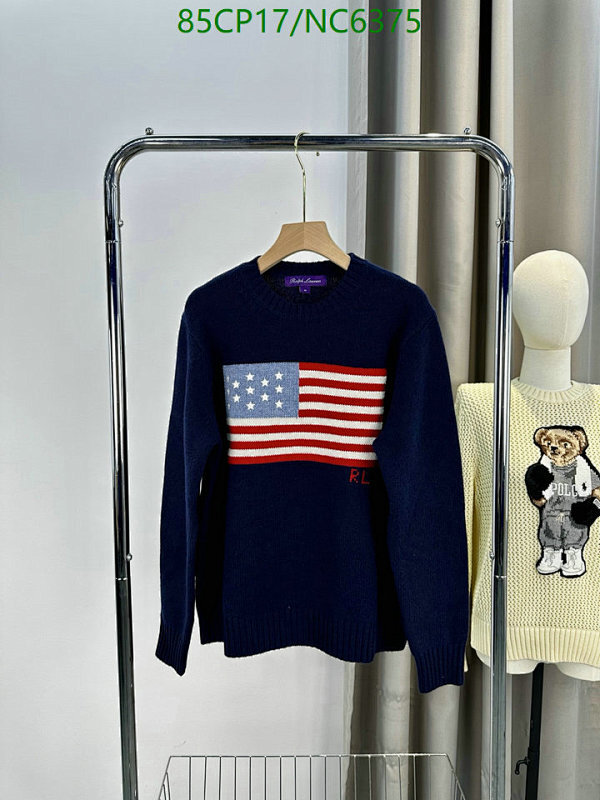 Ralph Lauren American Flag Cashmere Sweater, Navy Blue, S-L