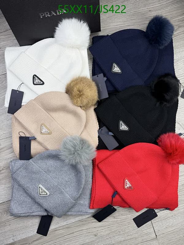 Prada Wool Beanie Hat and Scarf Set | Stylish Winter Accessories