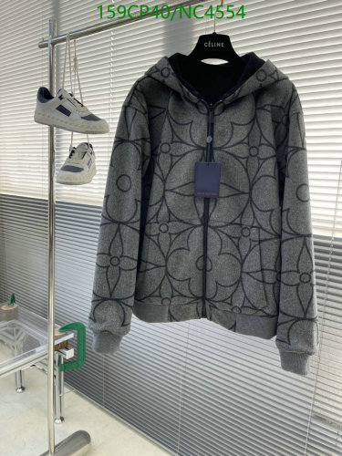 Louis Vuitton Gray Floral Pattern Zip-Up Hoodie, Stylish and Comfortable