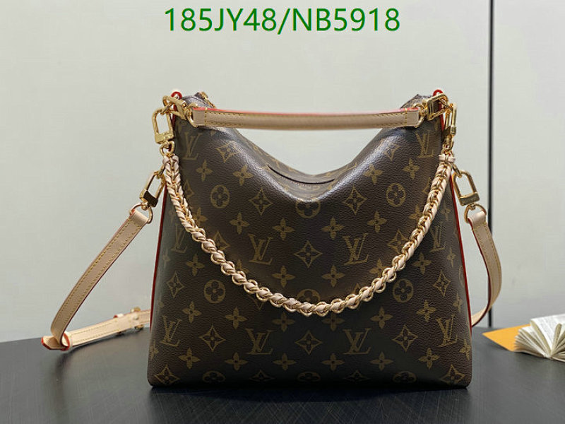 Louis Vuitton Monogram Coated Canvas Hobo Bag with Leather Trim, 30 cm