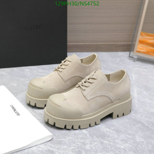 Dymonlatry Women's Beige Lace-Up Lug Sole Oxford Shoes (EU35-40)