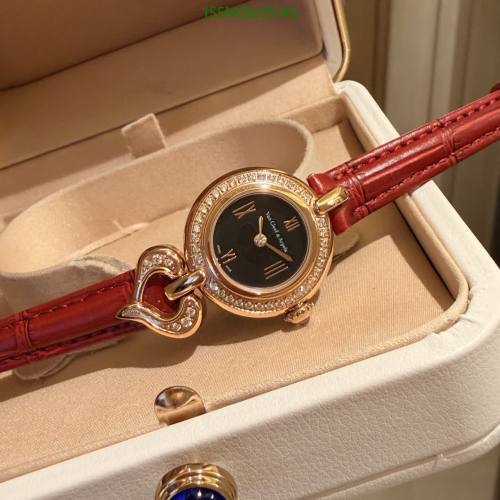 Van Cleef & Arpels Alhambra Watch, 25mm, Red Alligator Strap, Quartz Movement