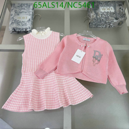 Dior Kids Houndstooth Dress and Cardigan Set - Perfect for Little Fashionistas