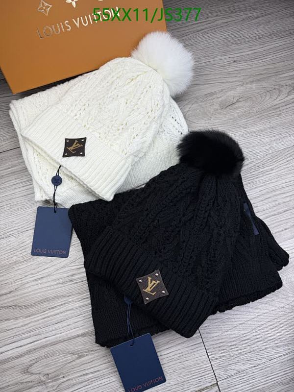 Louis Vuitton Knitted Hat and Scarf Set, Winter Warm Beanie Set for Women