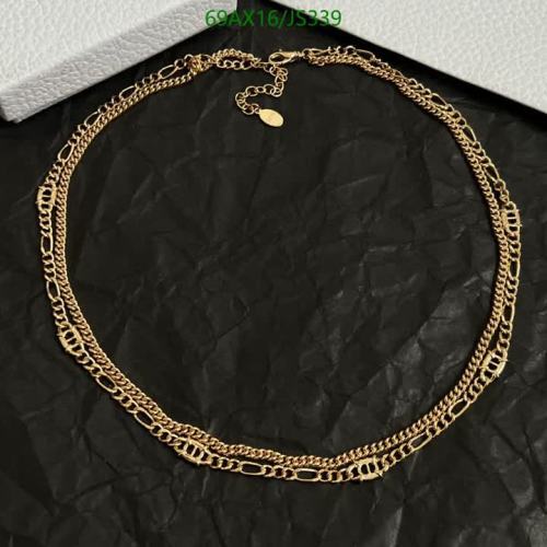 Dior Gold-Tone Multi-Chain Necklace, Elegant Layered Design - 56cm 5 Dior Gold-Tone Multi-Chain Necklace, Elegant Layered Design - 56cm