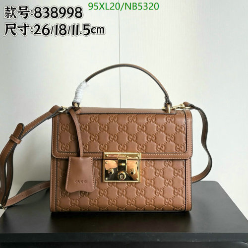 Gucci Padlock Small Shoulder Bag Brown Leather, 26*18*11.5CM