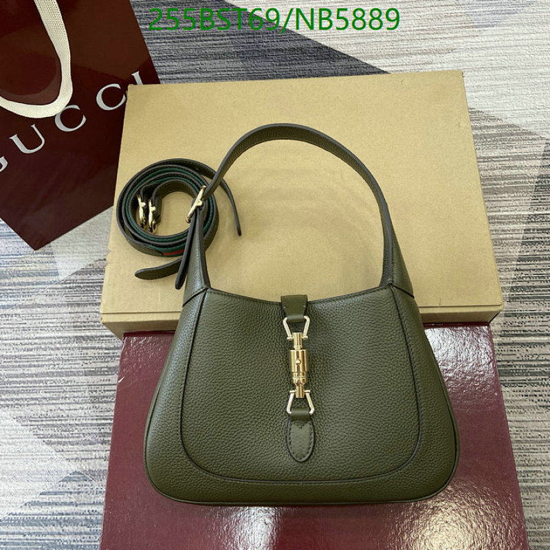 Gucci Jackie 1961 Mini Hobo Bag Olive Green Leather, 27.5*19*4CM