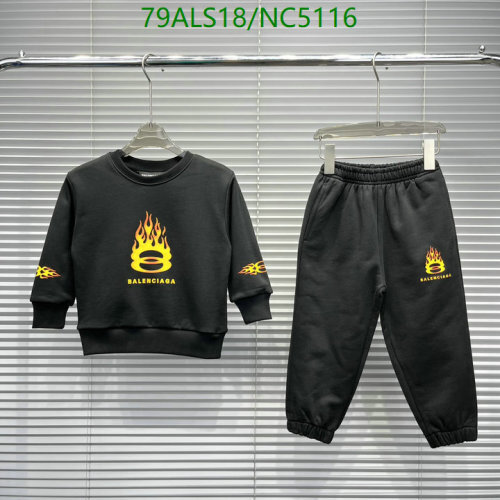 Balenciaga Kids' Black Flame Logo Sweatshirt & Jogger Set - Sizes 100-150