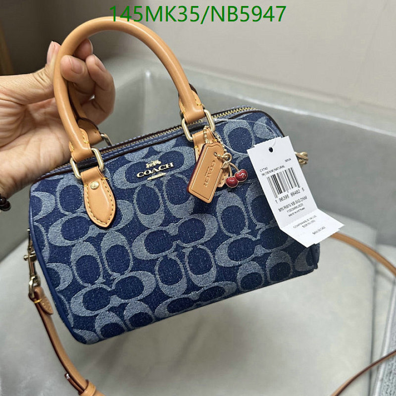 Coach CY742 Mini Rowan Satchel in Denim Signature, 17.5x12x10cm