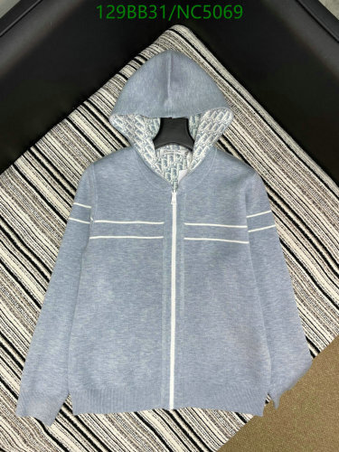 Dior Cashmere Hoodie for Women, Long Sleeve, Blue, Comfortable & Stylish