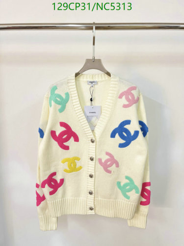 Chanel Women's Multicolor CC Logo Knit Cardigan Sweater - Elegant & Stylish